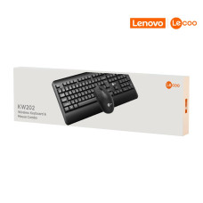 Teclado E Mouse Kit Wireless  Kw202 Usb Preto Lecoo