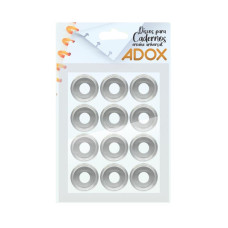Discos 2,6cm para Caderno Transparente Pia-0240 12 unidades Adox