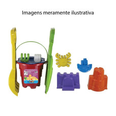 Kit Balde De Praia Com 5 Pcs