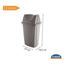 Lixeira Basculante Eco 7,2L 14277 Plasutil