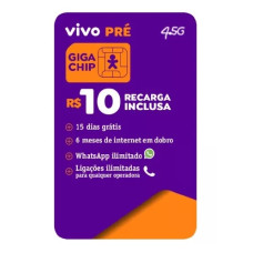 Chip Celular Vivo 4G + Recarga 10,00 (Todos Os DDDs)