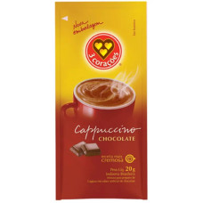 Sachê Cappuccino Chocolate 3 Corações 20g Sachê Cappuccino Chocolate 3 Corações 20g