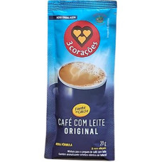 Sachê Cappuccino Café com Leite 3 Corações 20g Sachê Cappuccino Café com Leite 3 Corações 20g