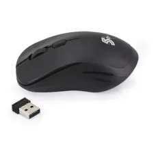 Mouse Óptico Wireless Preto 5+
