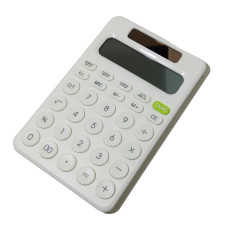 Calculadora 12 Digitos Carregamento Solar Branca Ak-J020 Aiker