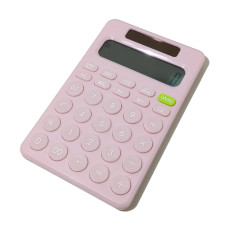 Calculadora 12 Digitos Carregamento Solar Rosa Ak-J020 Aiker