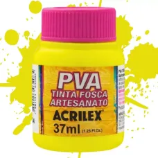 Tinta Plastica Fosca para Artesanato 37ml Amarelo Limão Acrilex