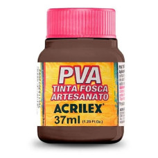 Tinta Plastica Fosca para Artesanato 37ml Marrom Acrilex