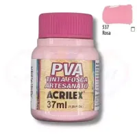 Tinta PVA Plastica Fosca para Artesanato 37ml Rosa Acrilex