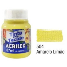 Tinta para Tecido 37ml Amarelo Limão Acrilex