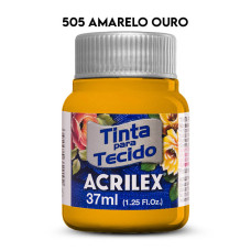 Tinta para Tecido 37ml Amarelo Ouro Acrilex