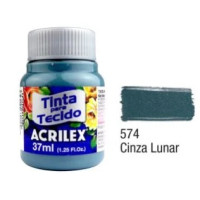 Tinta para Tecido 37ml Cinza Lunar Acrilex