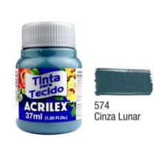 Tinta para Tecido 37ml Cinza Lunar Acrilex