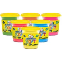 Massa de Modelar Soft 900g 6 Cores 07306 Acrilex