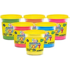 Massa de Modelar Soft 900g 6 Cores 07306 Acrilex