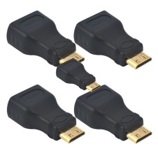 Adaptador HDMI Fêmea x Mini HDMI Macho com 5 UN