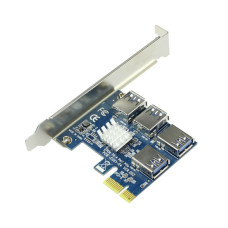 Placa Pci-e Multiplicadora Para Cabo Riser 1x4 Mineração