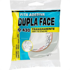 Fita Dupla Face PP Acrílica 18mm x 30m 430 Flow Pack Adelbras