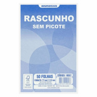 Bloco de Rascunho sem Pauta 77x115mm 50 Folhas 10057 Animativa 