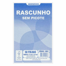Bloco de Rascunho sem Pauta 77x115mm 50 Folhas 10057 Animativa 