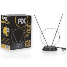 Antena Interna HDTV UHF/VHF/FM com Base Pix