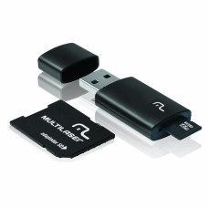 Pen Drive 16GB Micro SD 2 em 1 Class10 Preto MC112 Multilaser