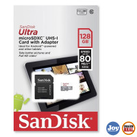 Cartão de Memória 128Gb Sandisk Ultra Micro SD + Adaptador SD SDSQUAR