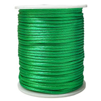Cordão de Cetim Verde Escuro 2mm 50 metros