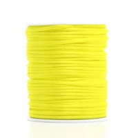 Cordão de Cetim Amarelo Neon 2mm 50 metros