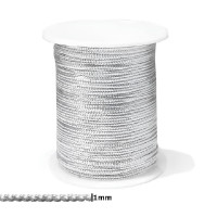 Cordão Metálico 1,0mm Prata Rolo 50 Metros ArtePunto