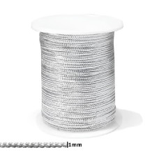 Cordão Metálico 1,0mm Prata Rolo 50 Metros ArtePunto
