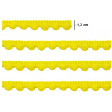 Fita Pompom 12mm Amarelo 10 Metros ArtePunto