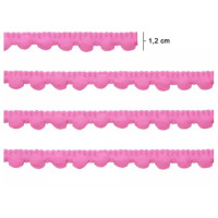 Fita Pompom 12mm Rosa 10 Metros