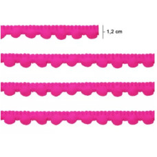 Fita Pompom 12mm Pink 10 Metros