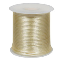 Cordão de Cetim Areia 2mm 50 metros