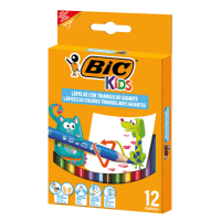 Lápis de Cor Triangular Gigante Kids 12 Cores 891853 Bic