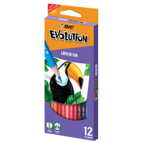 Lápis de Cor 12 Cores Evolution Bic Lápis de Cor 12 Cores Evolution Bic