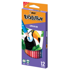 Lápis de Cor 12 Cores Evolution Bic