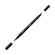Caneta Hidrográfica Intensity Ponta Dupla Brush + Média Preta 971023 Bic