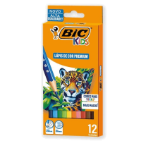 Lápis de Cor Sextavado Madira Premium 12 Cores Evolution Bic Lápis de Cor Sextavado Madira Premium 12 Cores Evolution Bic