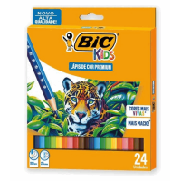 Lápis de Cor 24 Cores Sextavado Kids Bic Lápis de Cor 24 Cores Sextavado Kids Bic