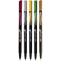 Caneta Hidrográfica Intensity Extra Fina 0.4mm 5 Cores Terrosos 971163 Bic
