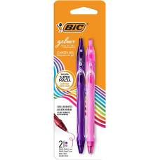 Caneta em Gel 0.7Mm Gelocity Stic 2 Cores Roxo e Rosa Bic Caneta em Gel 0.7Mm Gelocity Stic 2 Cores Roxo e Rosa Bic