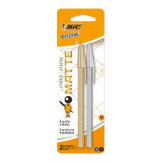 Caneta Esferográfica Cristal 1.0mm Ouro e Prata Bic Caneta Esferográfica Cristal 1.0mm Ouro e Prata Bic