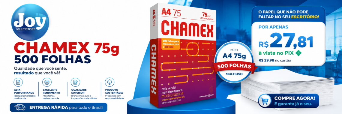 Promoção Chamex 75g 500 Folhas