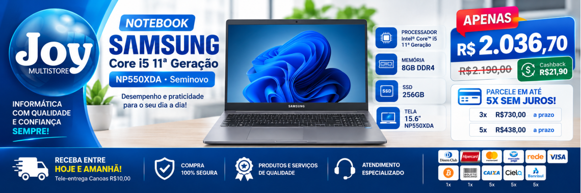 Notebook Samsung 15-6 np550xda