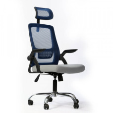 Cadeira Office Mesh Cinza Estrutura Preto BCOP-02GYBK Prime Bluecase 