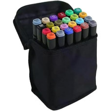 Marcador Permanente Ponta Dupla 24 Cores MP620 Buzpee