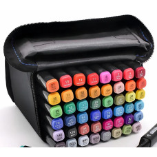 Marcador Permanente Ponta Dupla 48 Cores MP622 Buzpee