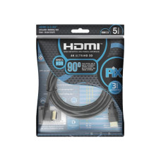 Cabo HDMI 5 metros 2.0 Ultra HD 4K Conector 90° PIX